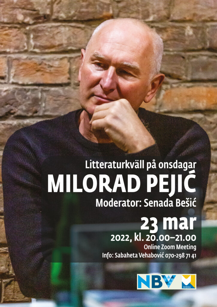 Litteraturkväll på onsdagar: Milorad Pejić