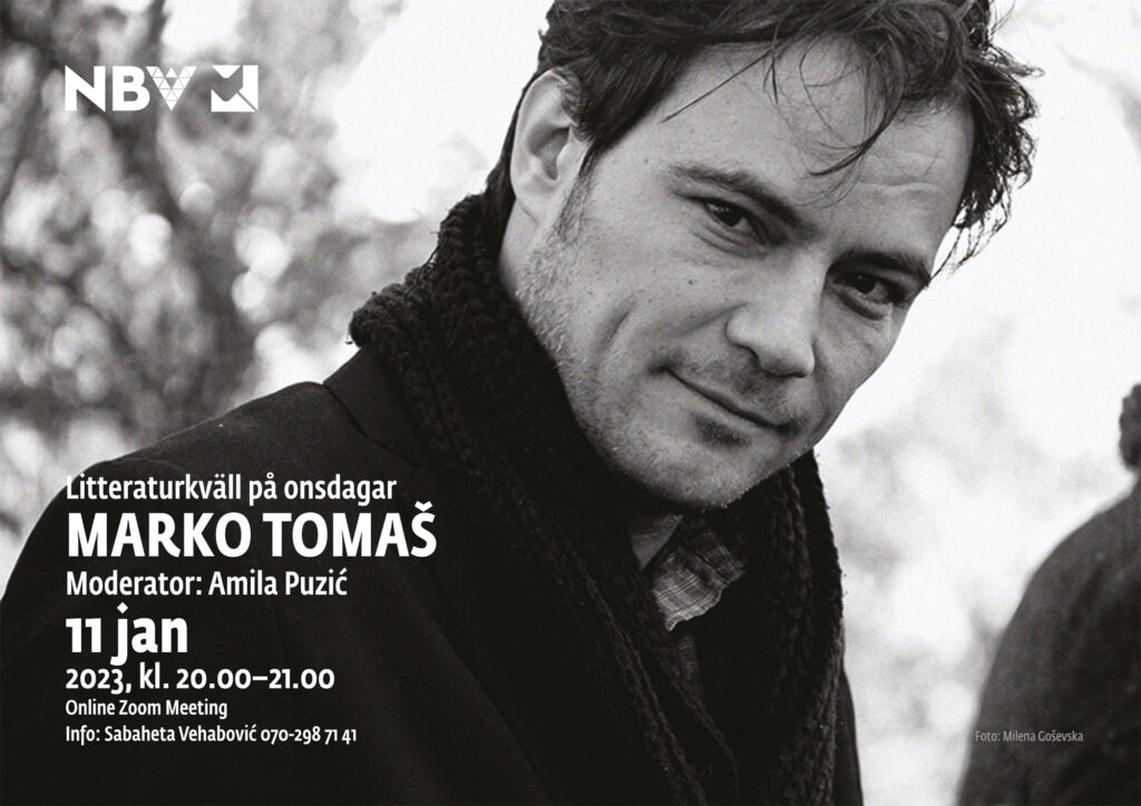Litteraturkväll på onsdagar: Marko Tomaš (foto: Milena Goševska)