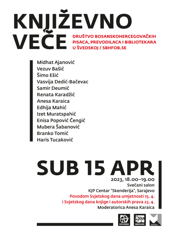 Sarajevsko književno veče Društva bh. pisaca, prevodilaca i bibliotekara u Švedskoj