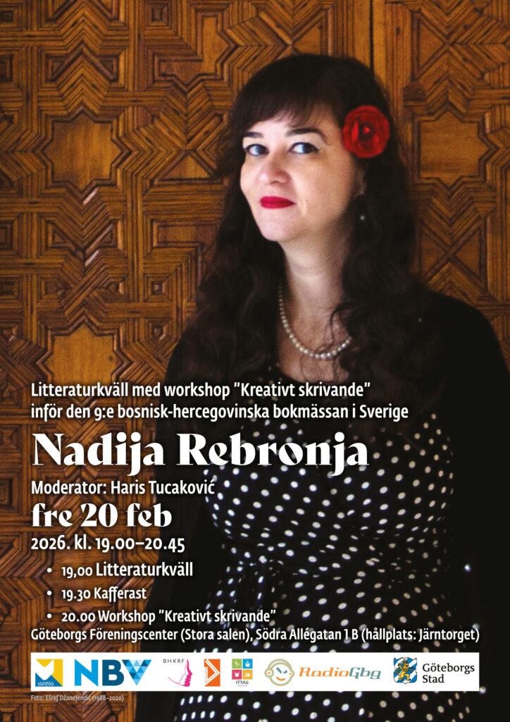 Litteraturkväll inför mässan: Nadija Rebronja (foto: Ešref Džanefendić)