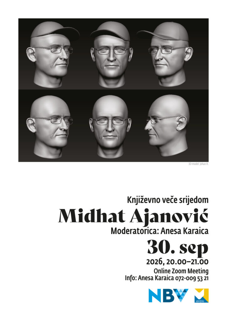 Književno veče srijedom: Midhat Ajanović (3D-model: Johan R.)